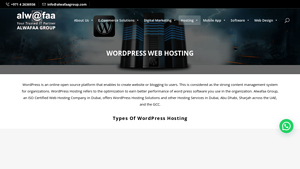 Wordpress Hosting Services | Dubai Web Hosting Company | Alwafaa Group - wordpress hosting in dubai