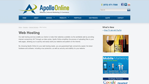 Web Hosting Wayne NJ, Website Hosting Service NJ, Internet Marketing ... - apollo web hosting