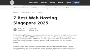 7 Best Web Hosting Singapore 2025 - Bitcatcha - dedicated hosting singapore