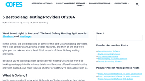 5 Best Golang Hosting Providers Of 2024 - COFES.COM - go language hosting