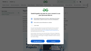 Top Hosting Platforms For Python Projects - GeeksforGeeks - free python web hosting