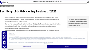 Best Web Hosting Services for Nonprofits (Tested in 2025) - Gizmodo - web hosting services for nonprofits