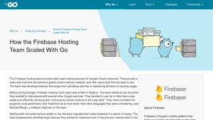 How the Firebase Hosting Team Scaled With Go - go language hosting