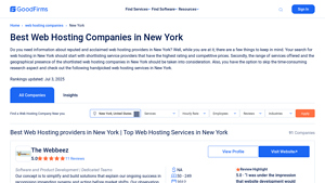Best Web Hosting Companies in New York - GoodFirms - new york dedicated server hosting