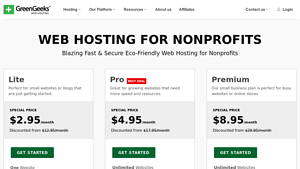 Web Hosting for Nonprofit Organizations & Charities - GreenGeeks - web hosting services for nonprofits