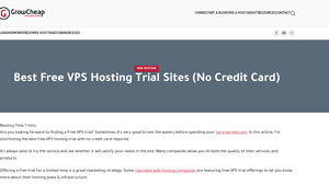 Best Free VPS Hosting Trial Sites (No Credit Card) - GrowCheap - free vps hosting no credit card