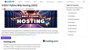 8 BEST Python Web Hosting (2025) - Guru99 - free python web hosting