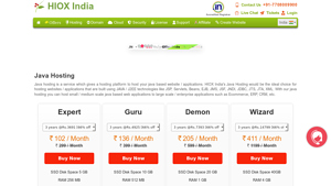 Java Hosting | Cheap Java Web Hosting India - HIOX India - java hosting services