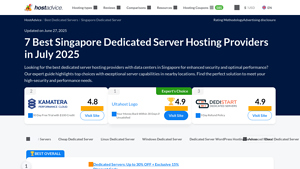 Best 7 Singapore Dedicated Server Providers for 2025 - HostAdvice - dedicated hosting singapore