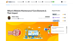 What Is Website Maintenance? Everything You Need to Know - web hosting and maintenance services
