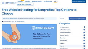 Free Website Hosting for Nonprofits - Hosted.com Blog - web hosting services for nonprofits