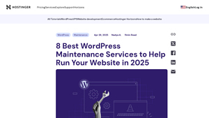 8 Best WordPress Maintenance Services + What to Look For - web hosting and maintenance services