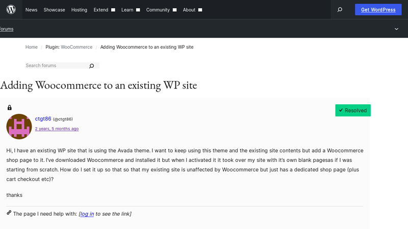 Adding Woocommerce to an existing WP site | WordPress.org