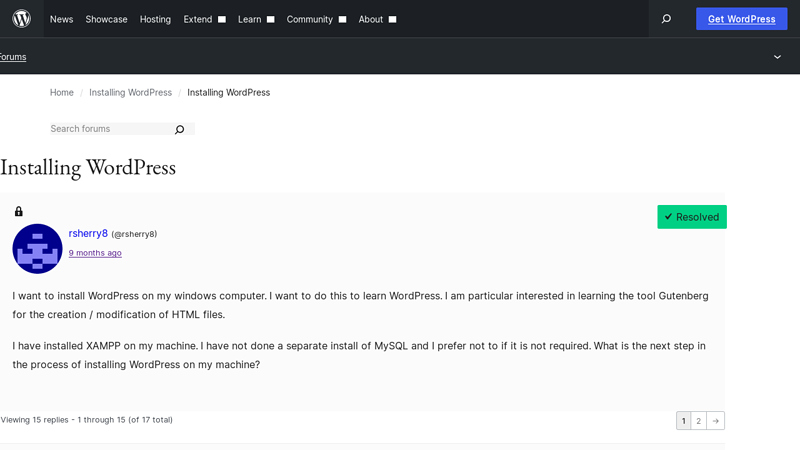 Installing WordPress