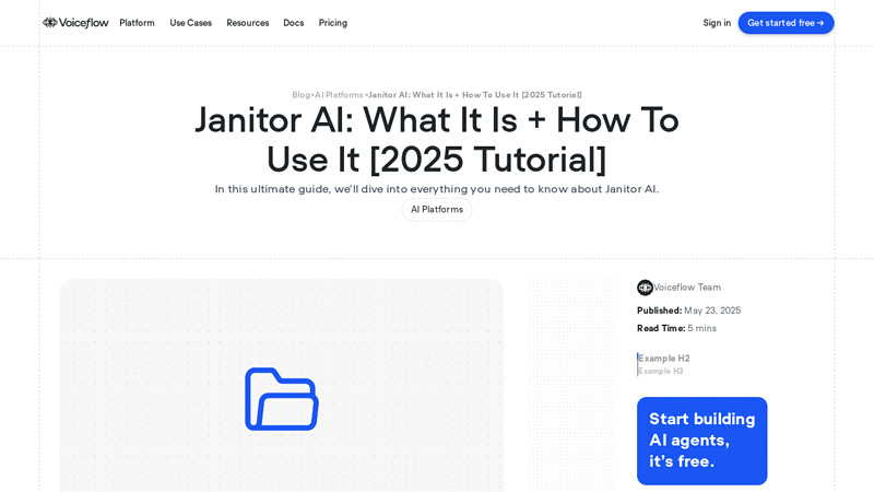 Janitor AI: What It Is + How To Use It [2025 Tutorial] - Voiceflow