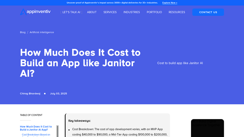 Cost to Build an App Like Janitor AI: Breakdown & Strategies