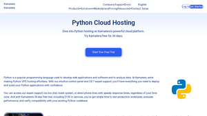 Python Cloud Hosting. Deploy Your Server Instantly | Kamatera - free python web hosting