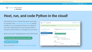 Host, run, and code Python in the cloud: PythonAnywhere - free python web hosting