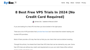 8 Best Free VPS Trials In 2024 [No Credit Card Required] - RytBee - free vps hosting no credit card