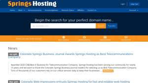 Portal Home - Springs Hosting - apollo web hosting