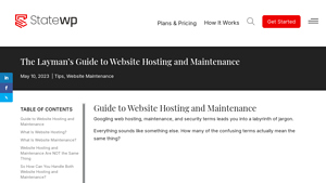 The Layman's Guide to Website Hosting and Maintenance - hosting and maintenance services