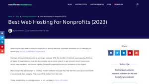 7 Best Web Hosting for Nonprofits (+ Free Options for 2025) - web hosting services for nonprofits
