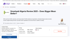 Smartweb Nigeria Review 2025 - Does Bigger Mean Better? - Website Planet - smart web hosting