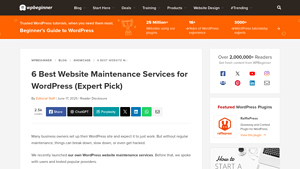 6 Best Website Maintenance Services for WordPress (Expert Pick) - web hosting and maintenance services