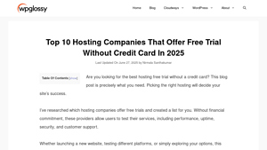 10 Free Trial Hosting With No Credit Card Required - WPGLOSSY - free vps hosting no credit card